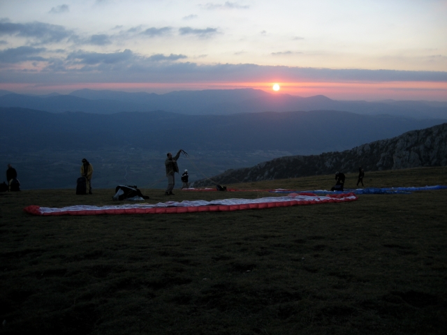 Abends am Startplatz beim Rifugio