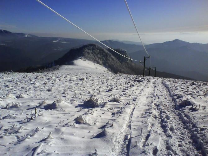 Upper part of hike. In front is  vissible Mayers rock a Dolomite monumental summit.